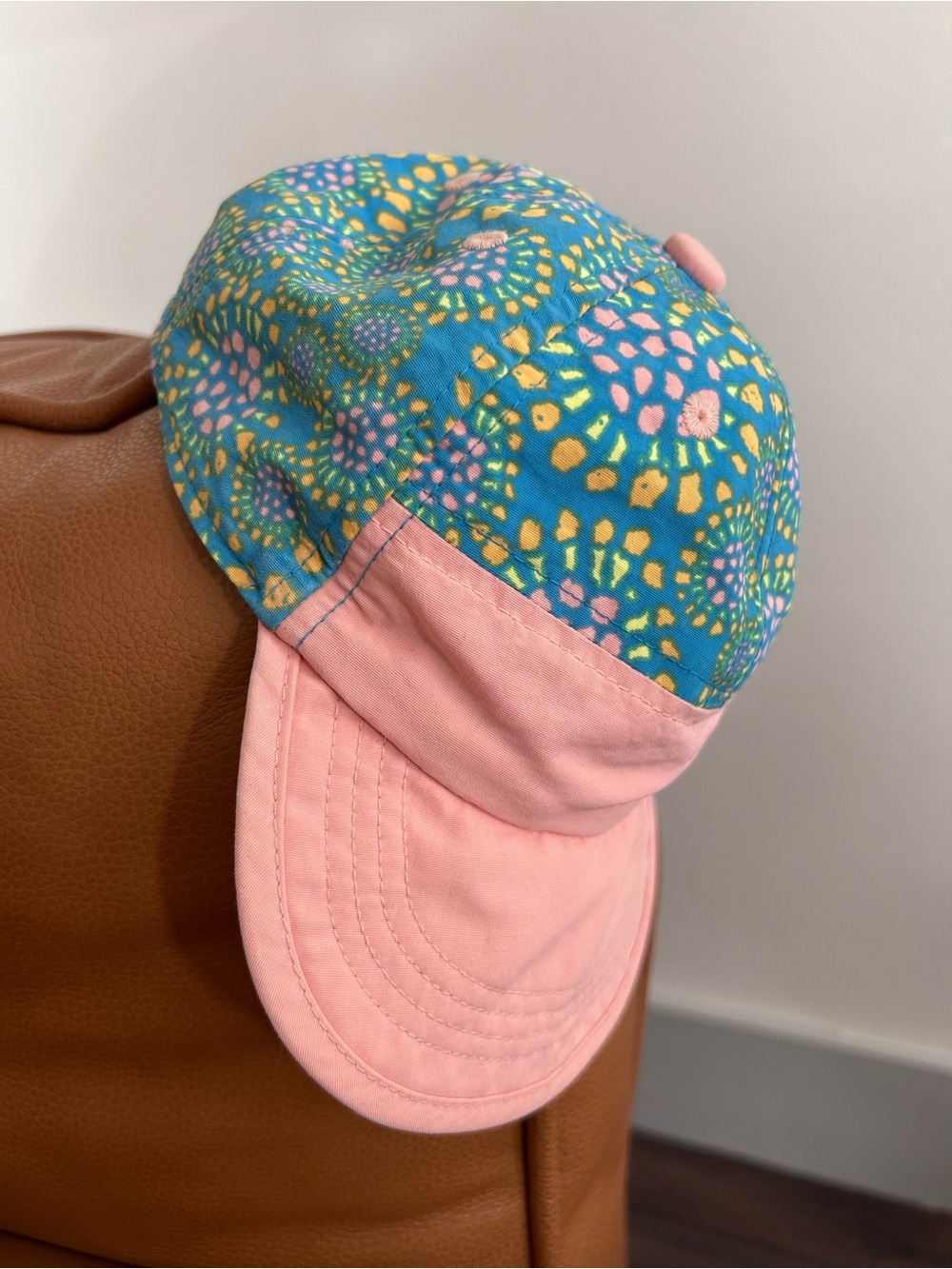 Patagonia Kids Floral Cap in Turquoise, Pink & Yellow